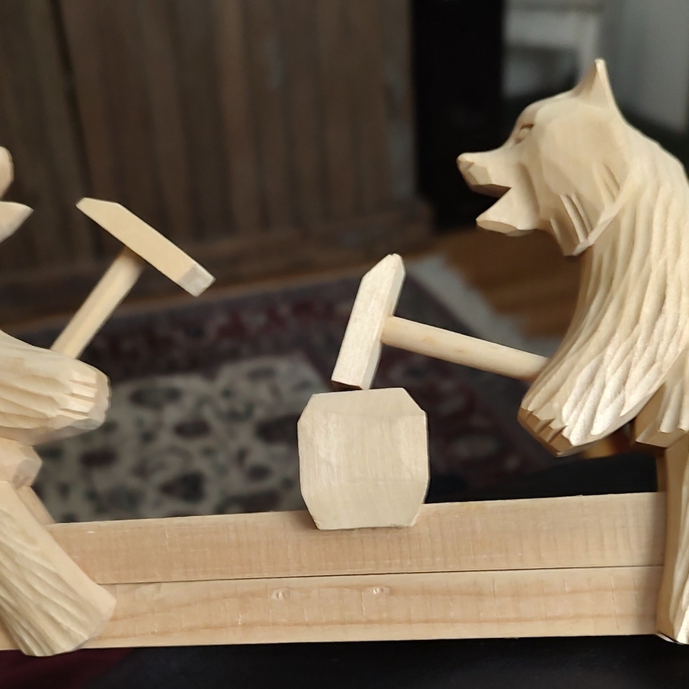 Vintage Russian Carved Toy